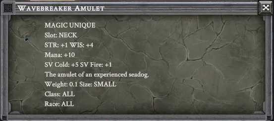 WAVEBREAKER AMULET item card